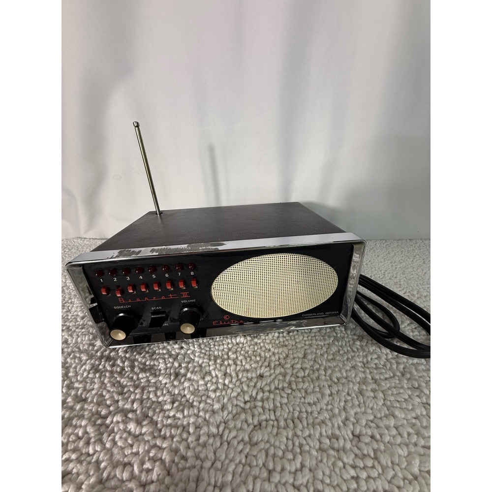 Vintage Electra Bearcat III BC III L/H 8 Channel Scanning Radio Receiver Chrome